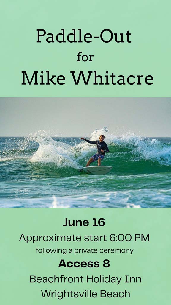 Mike Whitacre Paddle-Out Ceremony